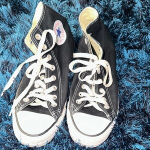 Converse WomenBlack and White High-Top Sneakers